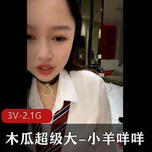 小羊咩咩：烧气颜值G，3个视频2.1G口罩视角